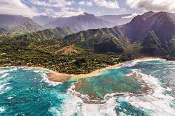 Haena State Park from above.