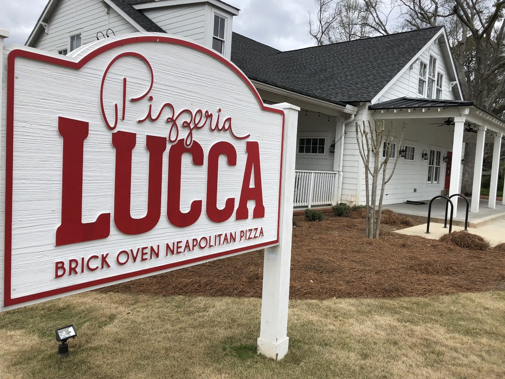 Lucca sign (italian restaurant)