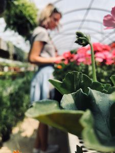 Women In plant nursery