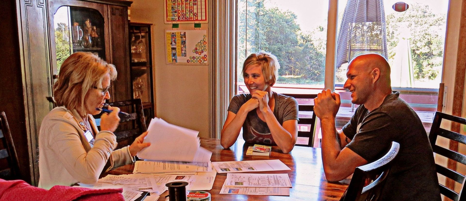 Marianne McCreary with clients
