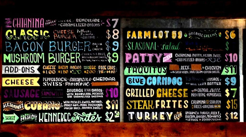 Working Class Kitchen's menu of local favorites