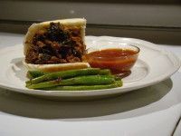 BBQ Pulled Pork and Shallot Green Beans