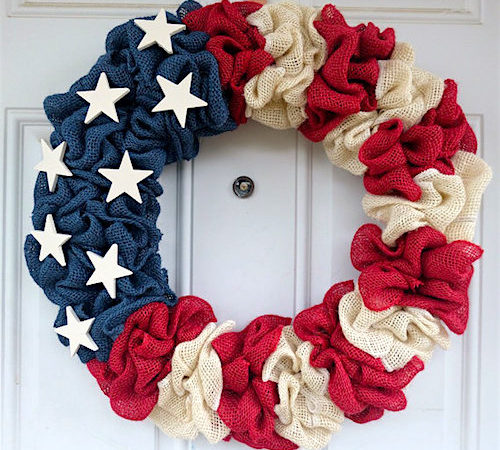 How to Make a Burlap Wreath - Patriotic Burlap Wreath