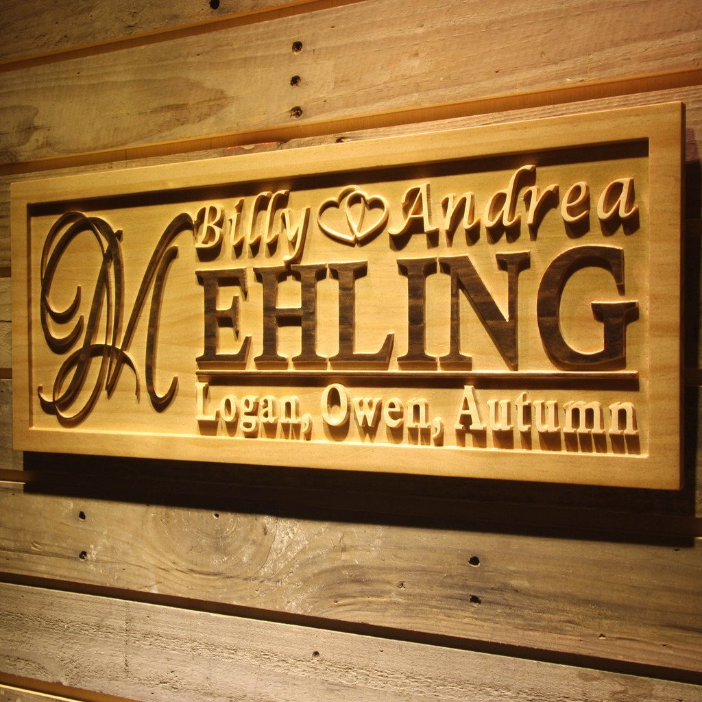 AdvPro Wood Custom Custom Family Sign