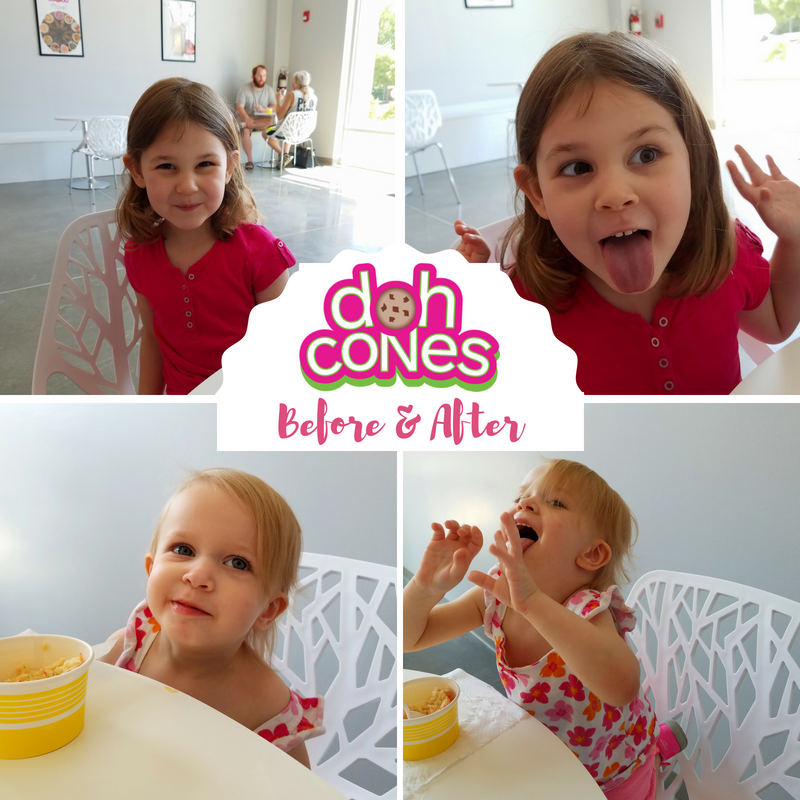 Doh Cones Edible Cookie Dough - Wilmington NC - Before & After